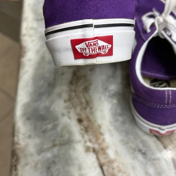 Vans Classic Purple and White Sneakers - Picture 3 of 4